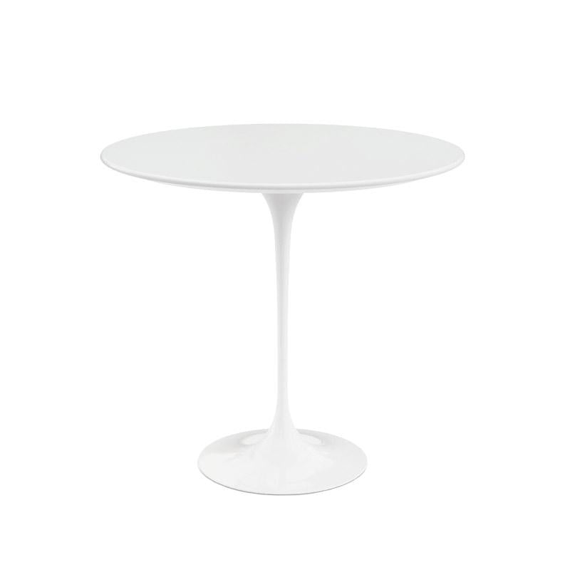 Knoll - Saarinen Tulip Beistelltisch | Laminat weiß/weiß / Ø 41 cm