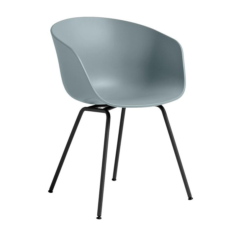 HAY - About A Chair AAC 26 | dusty blue 2.0 / pulverbeschichtet schwarz