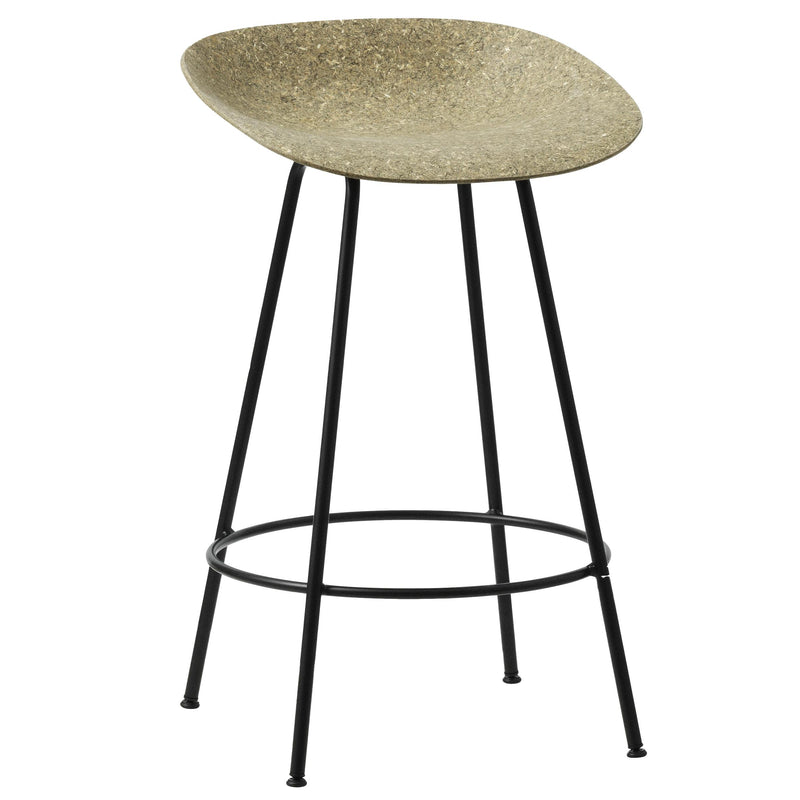 Normann Copenhagen - Mat Barhocker Stahl | H 65 cm / seaweed / black