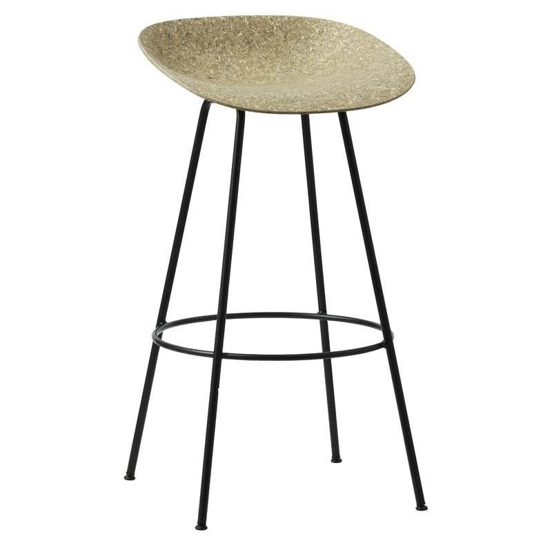 Normann Copenhagen - Mat Barhocker Stahl | H 75 cm / seaweed / black