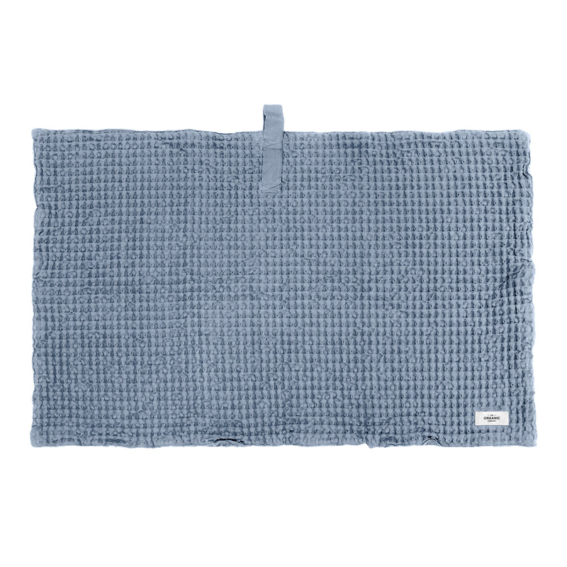 The Organic Company - Big Waffle Badematte | grau blau