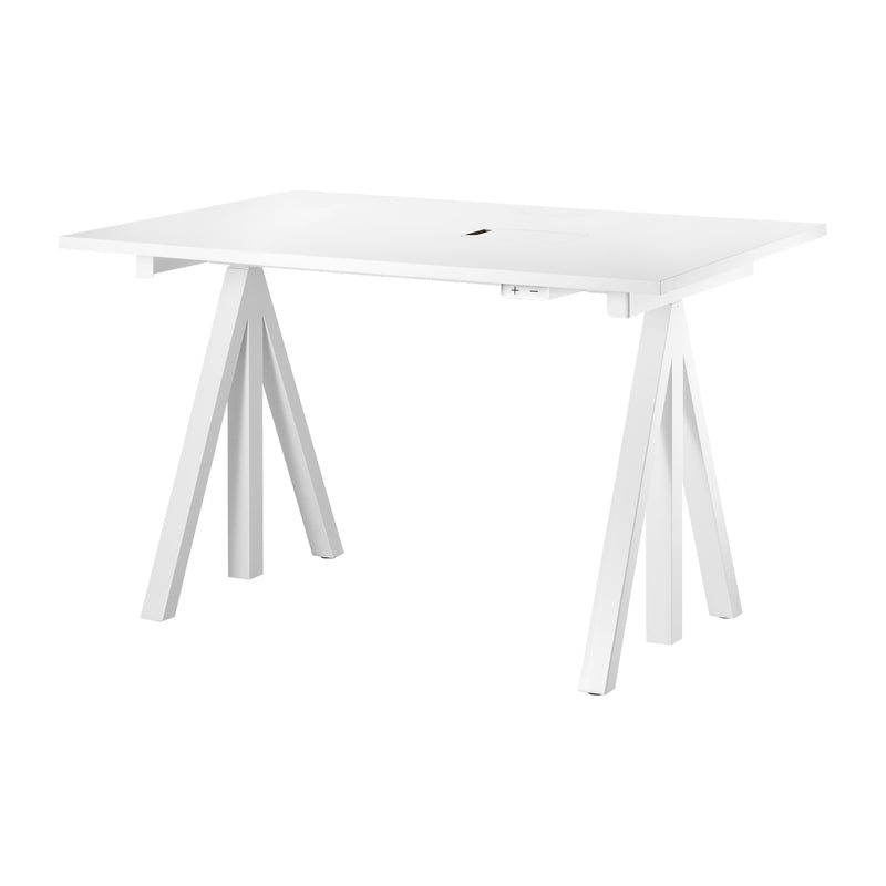 String - Works Schreibtisch | höhenverstellbar / 120 x 78 cm / weiß
