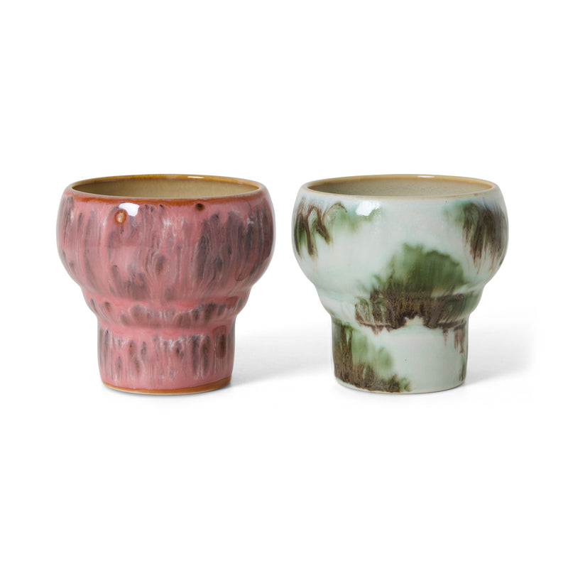 HKliving - 70's Espresso Tassen & Becher | 2er-Set / Lungo / expression