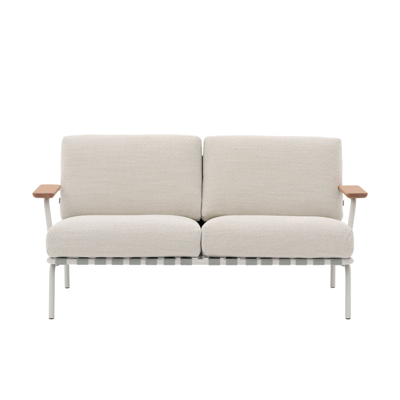 Muuto - Settle Outdoor 2-Sitzer Sofa | grau/grau (Stoff Laze 1)