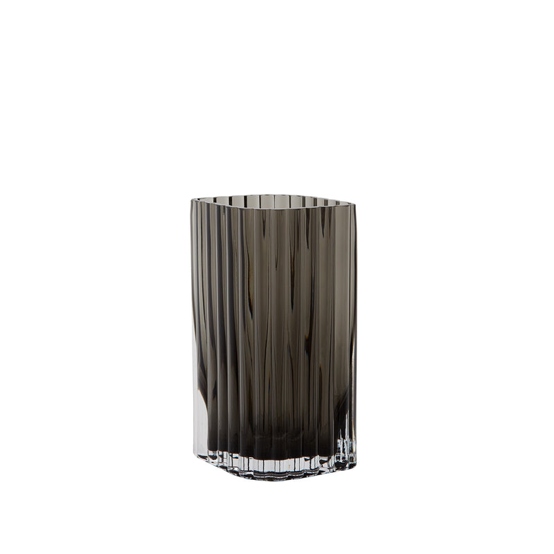 AYTM - Folium Vase | L 12,6 cm, H 20 cm / schwarz