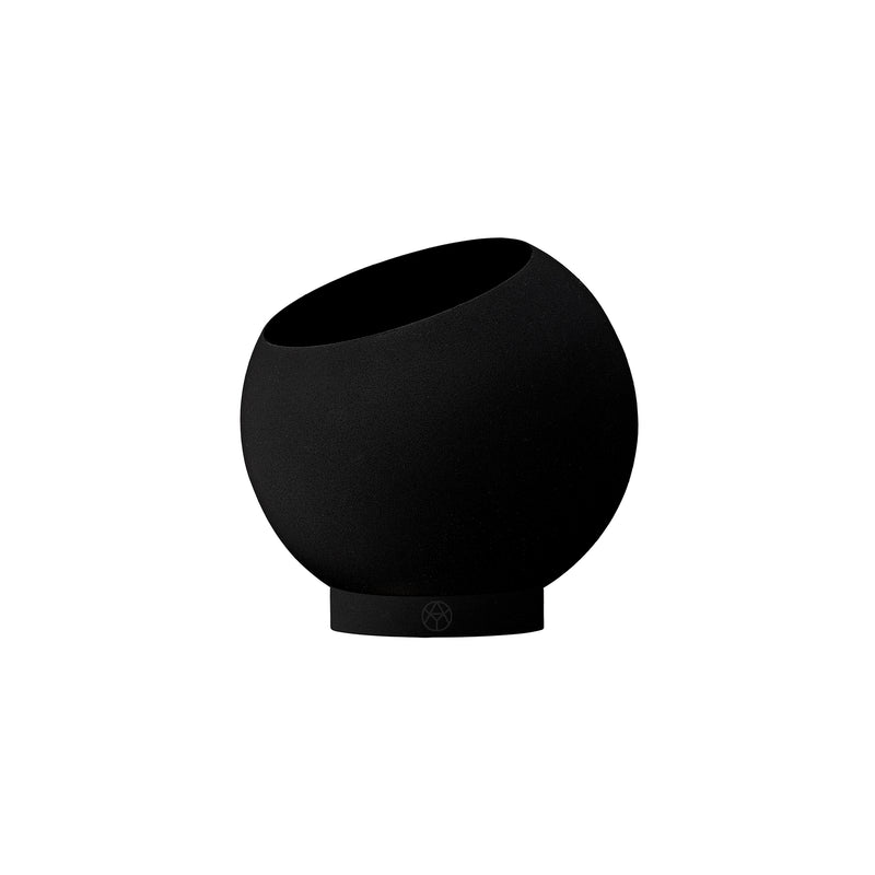 AYTM - Globe Blumentopf | Ø 17 x H 15,4 cm / schwarz/schwarz