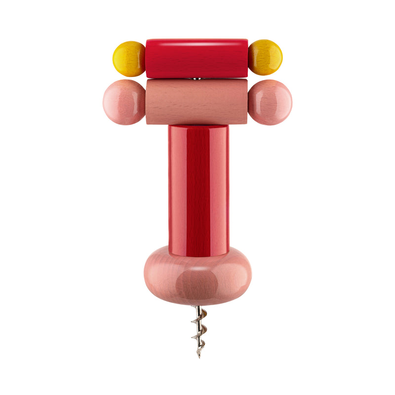 Alessi - Twergi Korkenzieher | rot/rosa/gelb