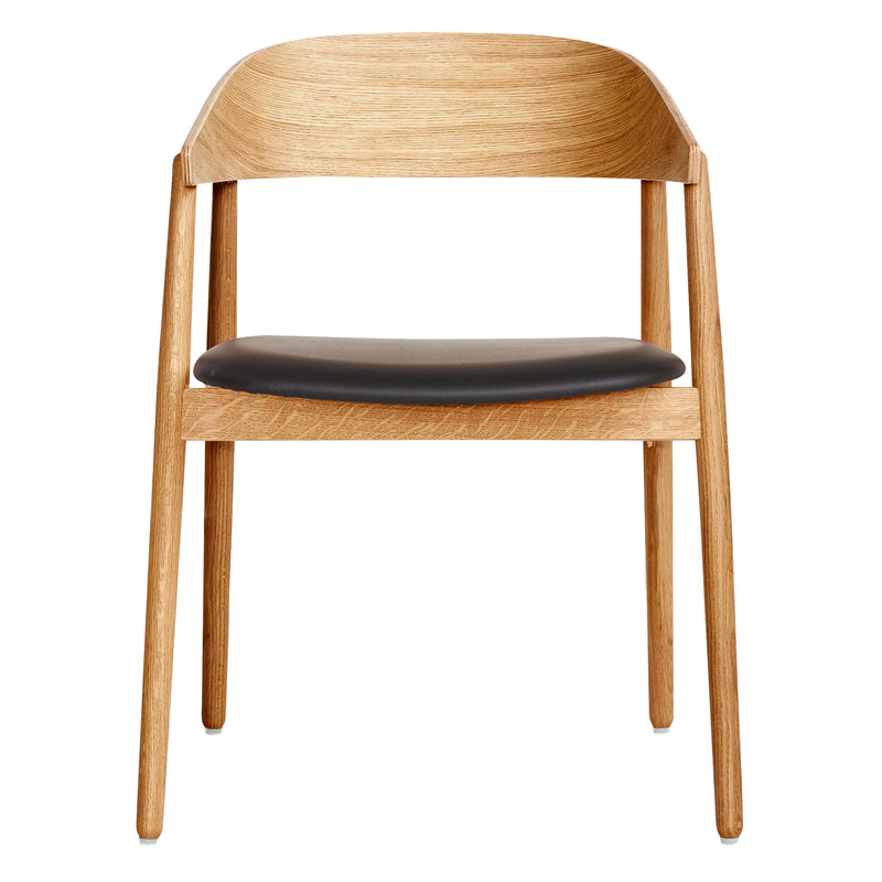 Andersen Furniture - AC2 Stuhl gepolstert | Eiche matt lackiert / Leder schwarz