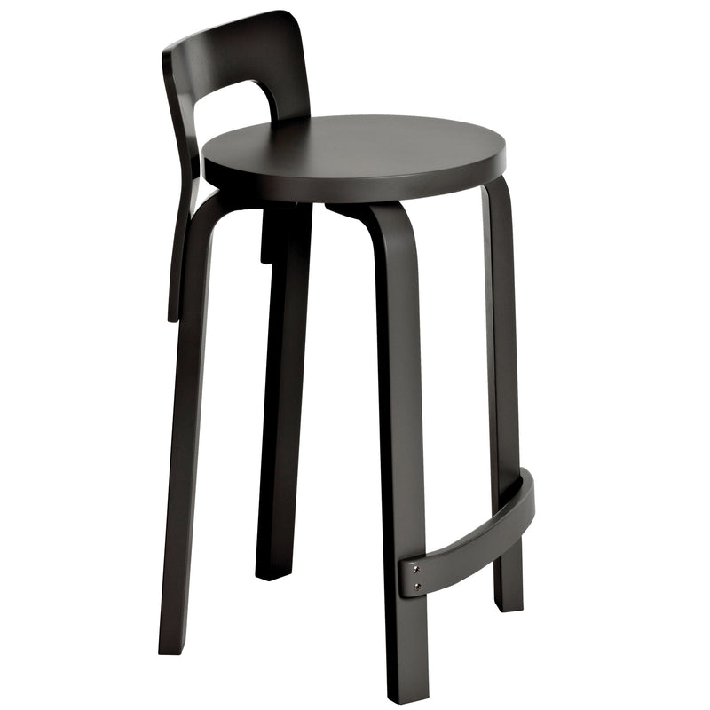Artek - Küchen- und Barstuhl K65 | Birke schwarz lackiert
