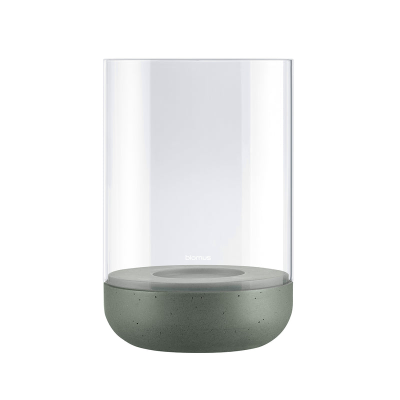 Blomus - Calma Windlicht | einzeln / Ø 15 cm / klar/agave green
