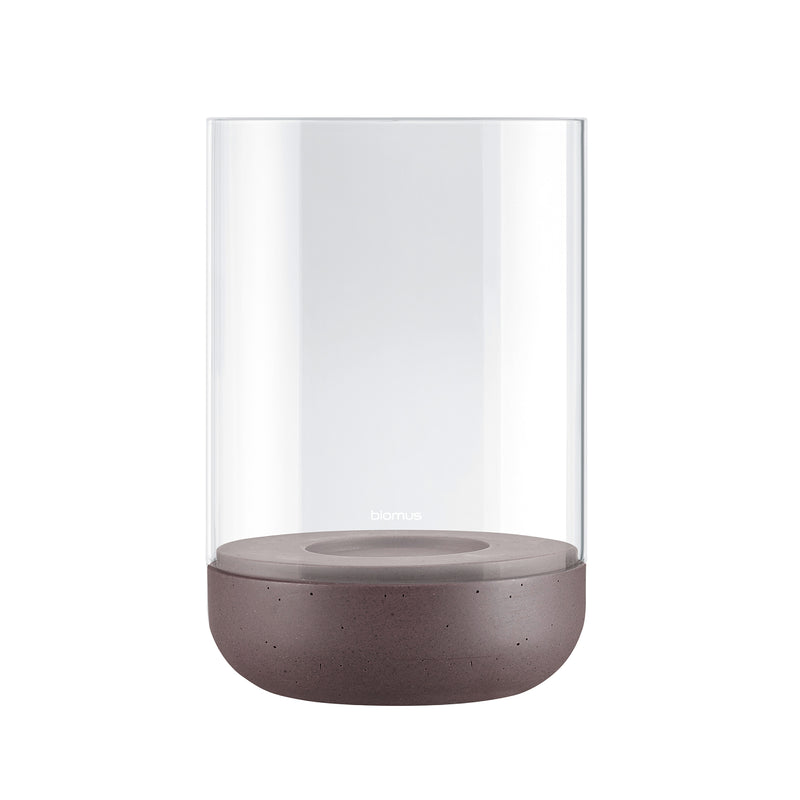 Blomus - Calma Windlicht | einzeln / Ø 15 cm / klar/cedar wood
