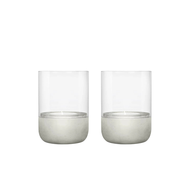 Blomus - Calma Windlicht | 2er-Set / Ø 7 cm / klar/hellgrau
