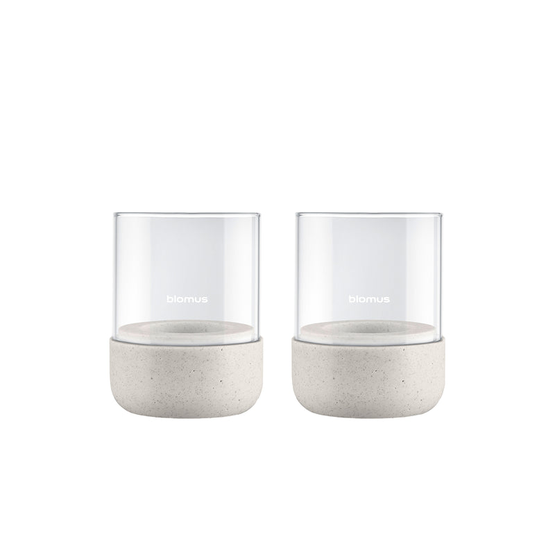 Blomus - Calma Windlicht | 2er-Set / Ø 7 cm / klar/moonbeam