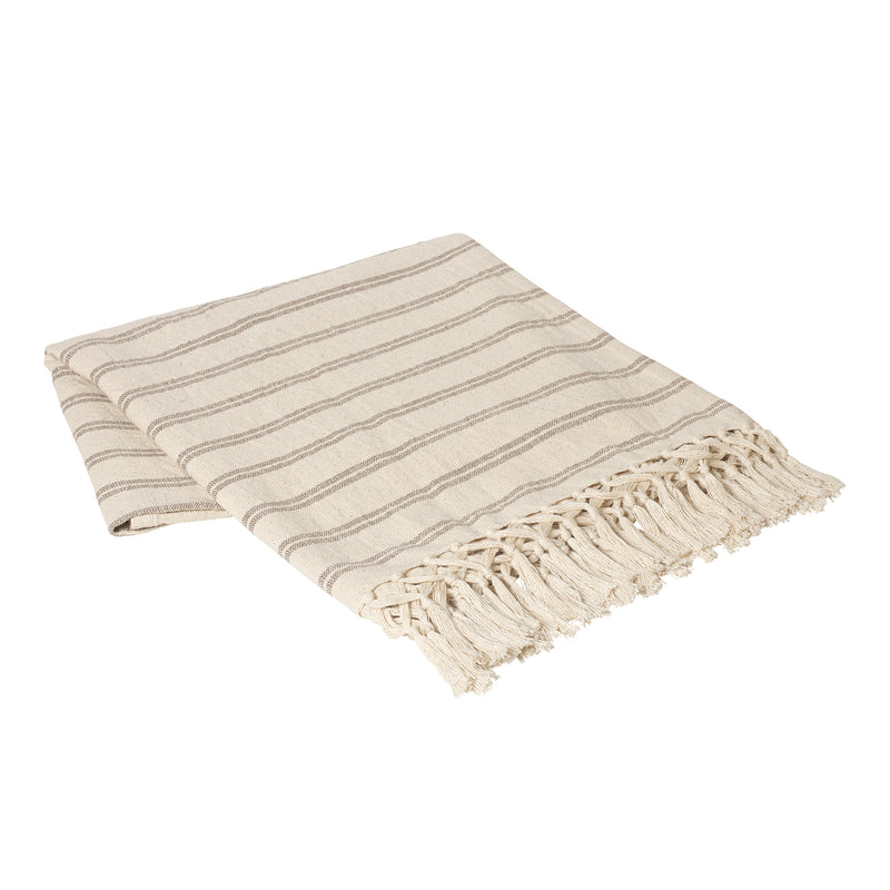 Broste Copenhagen - Elly Decke | fungi grau/natur