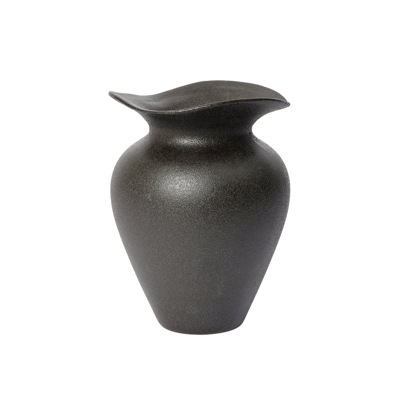 Broste Copenhagen - Florentina Vase | Ø 16 cm x H 22,5 cm / schwarz matt
