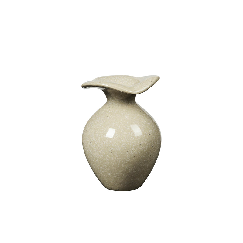 Broste Copenhagen - Florentina Vase | Ø 9,5 cm x H 14 cm / beige