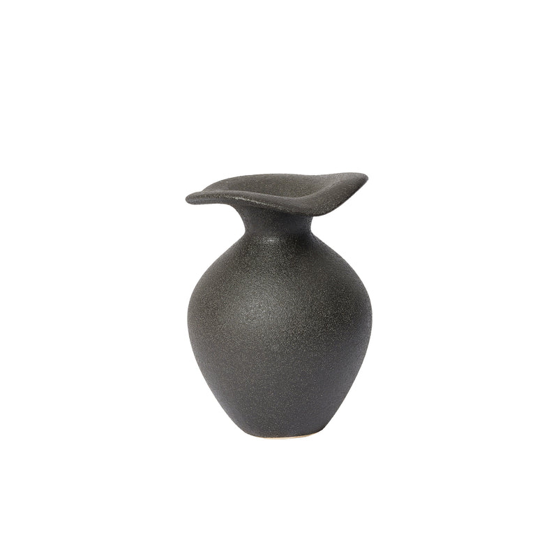 Broste Copenhagen - Florentina Vase | Ø 9,5 cm x H 14 cm / schwarz matt