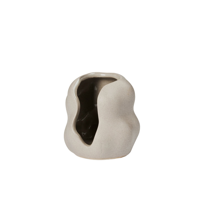 Broste Copenhagen - Hekla Kerzenhalter | Ø 9,5 x H 10 cm / grau
