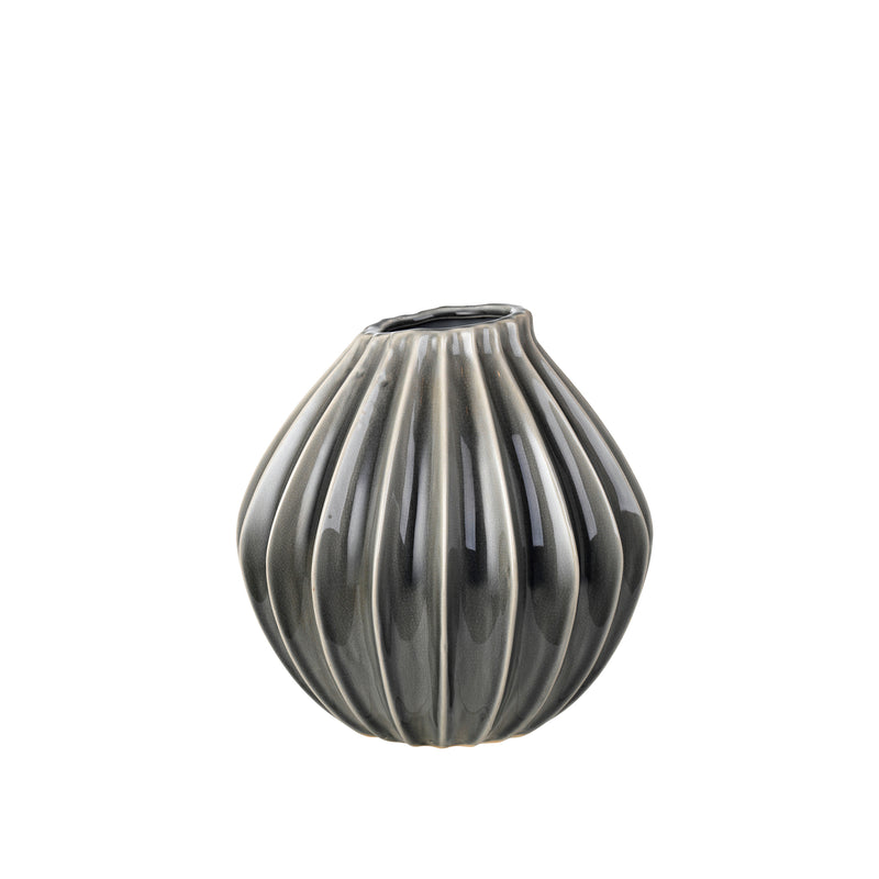 Broste Copenhagen - Wide Vase | Ø 25 x H 25 cm / smoked pearl