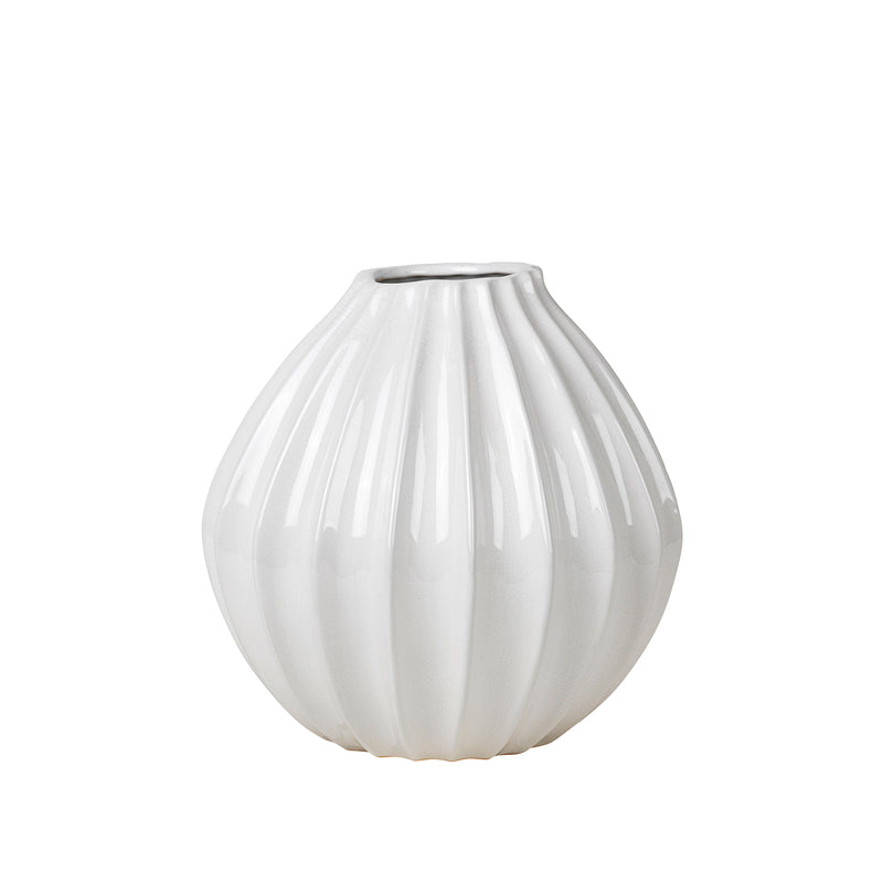 Broste Copenhagen - Wide Vase | Ø 30 x H 30 cm / ivory