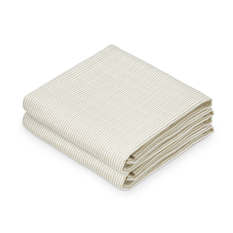 Cam Cam Copenhagen - Mulltücher-Set | 2er-Set / classic stripes camel