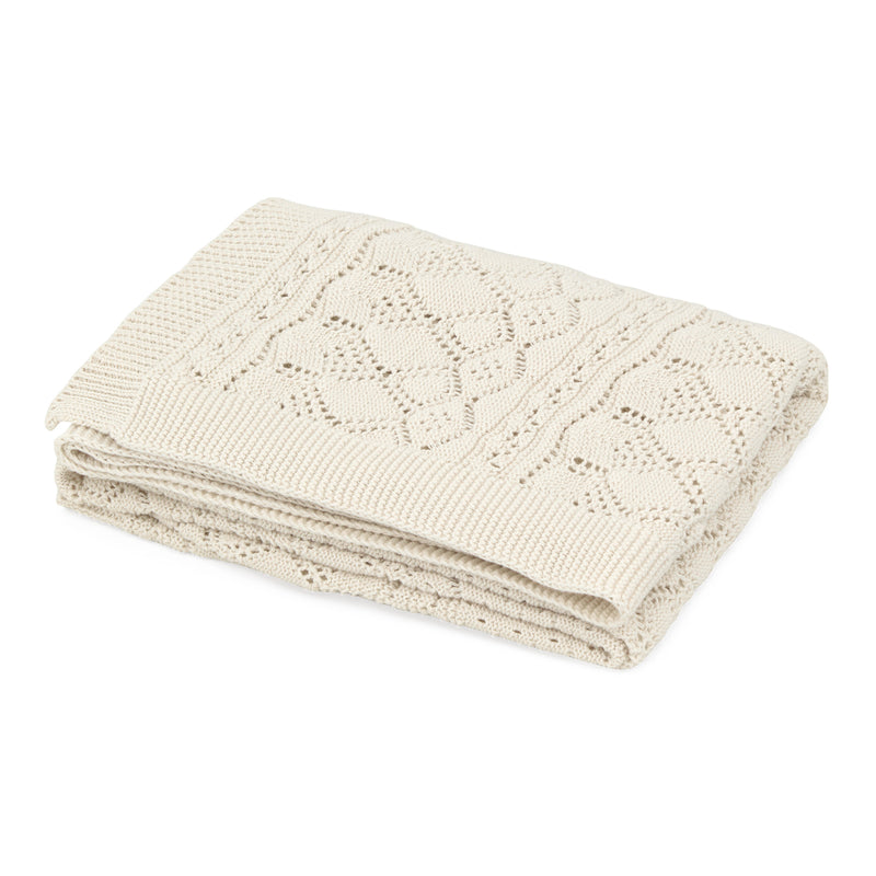 Cam Cam Copenhagen - Pointelle Strick Babydecke | off-white