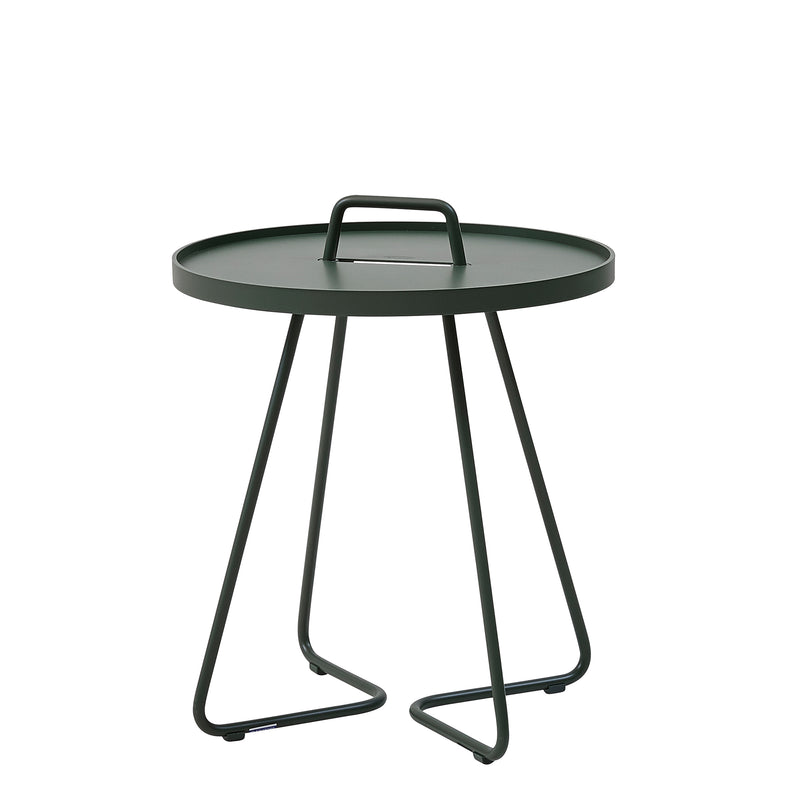 Cane-line - On-the-move Beistelltisch Outdoor | Ø 44 cm / dunkelgrün