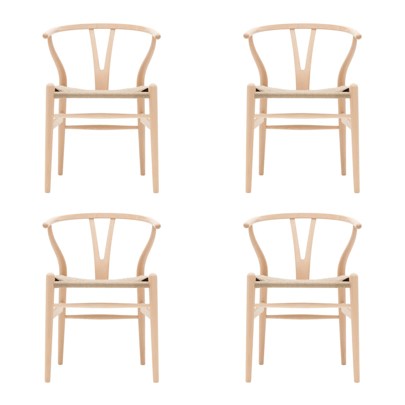Carl Hansen - CH24 Wishbone Chair Set | 4er-Set / Buche geseift