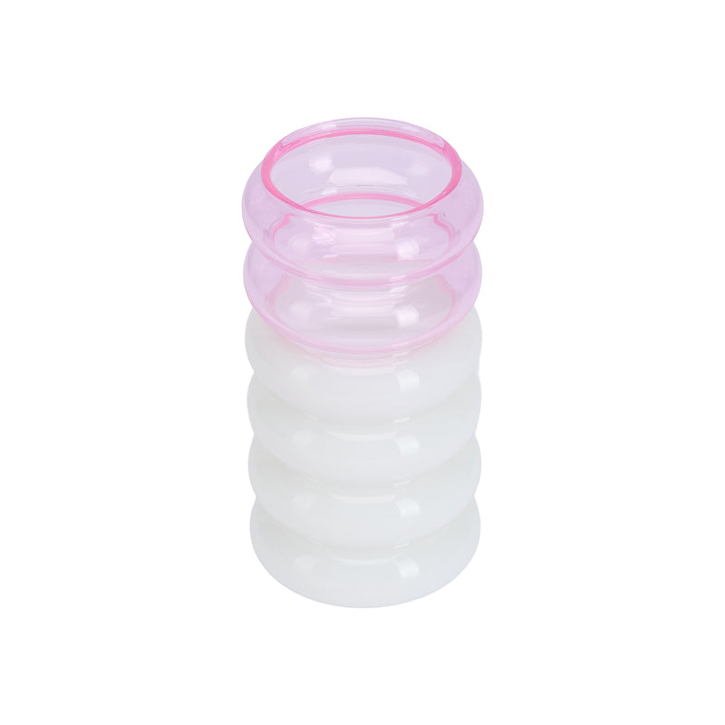 Design Letters - Bubble - 2 in 1 Vase & Kerzenhalter | pink/milky white