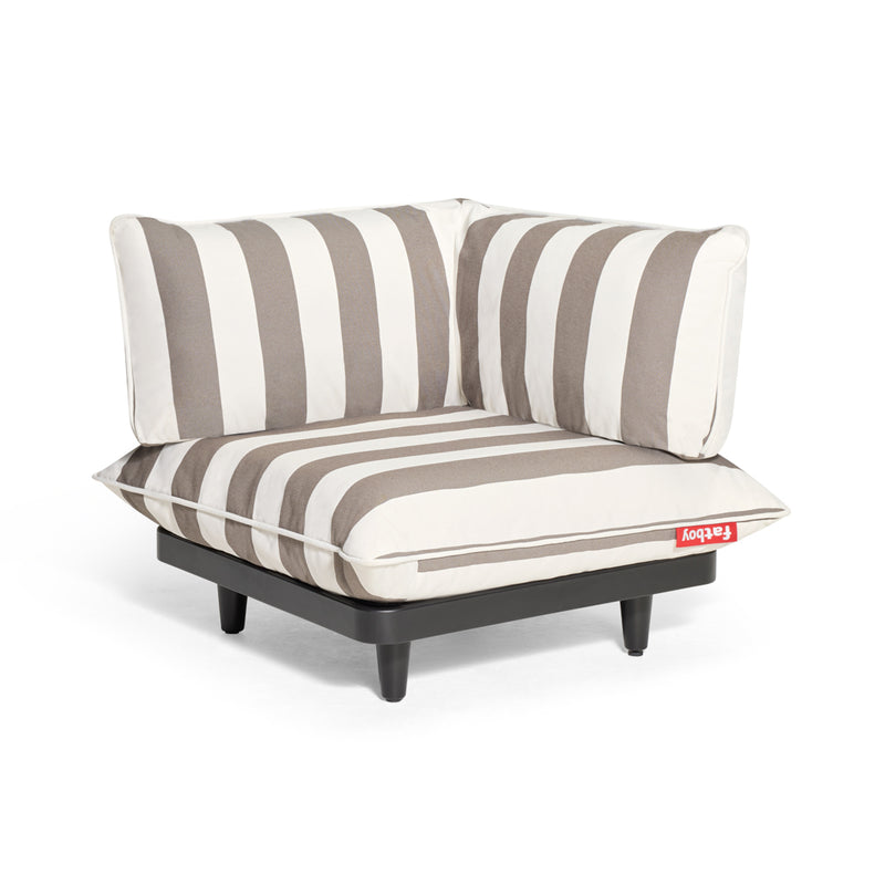 Fatboy - Paletti Outdoor-Sofa | Eckmodul / white/striped cocoa
