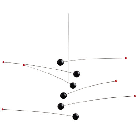 Flensted Mobiles - Futura Mobile | small / schwarz/rot