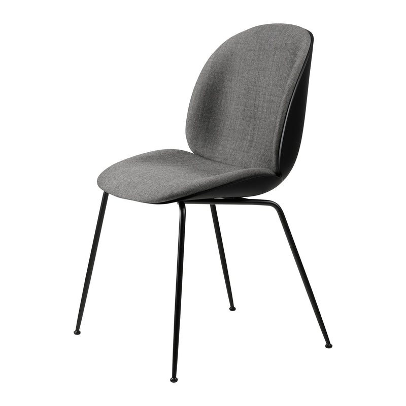 Gubi - Beetle Dining Chair (gepolstert) | Kvadrat Remix 3 (152) / Frontpolsterung / Conic Base