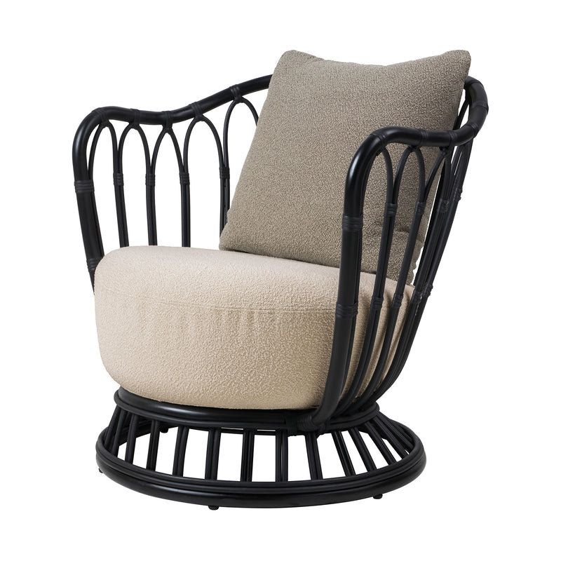 Gubi - Grace Outdoor Lounge Chair | schwarz / beige