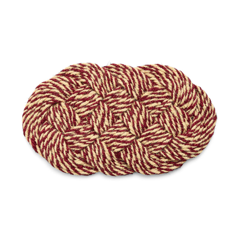 HAY - Coco Fußmatte | bordeaux/off-white