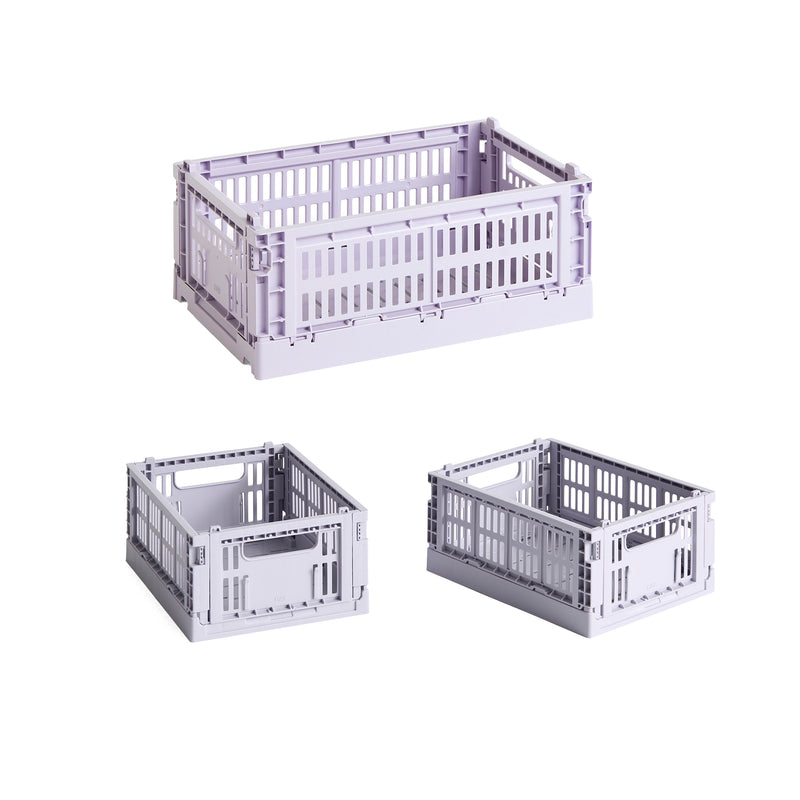 HAY - Colour Crate S Korb-Set recycled | 3er-Set / lavender