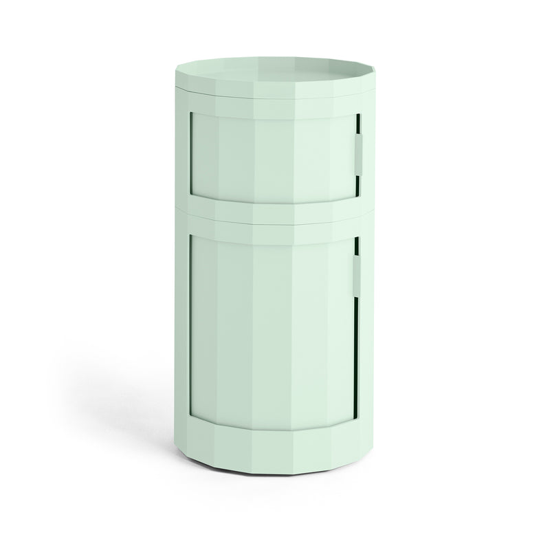 HAY - Facet Cabinet mit Füßen und Rollen | 110 cm / soft mint