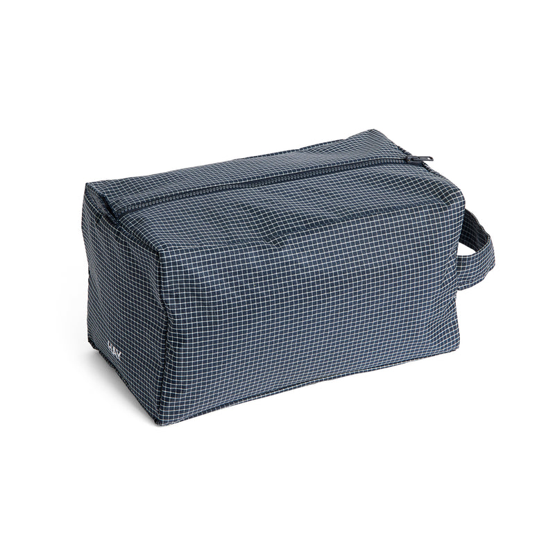 HAY - Grid Wash Bag | dunkelblau