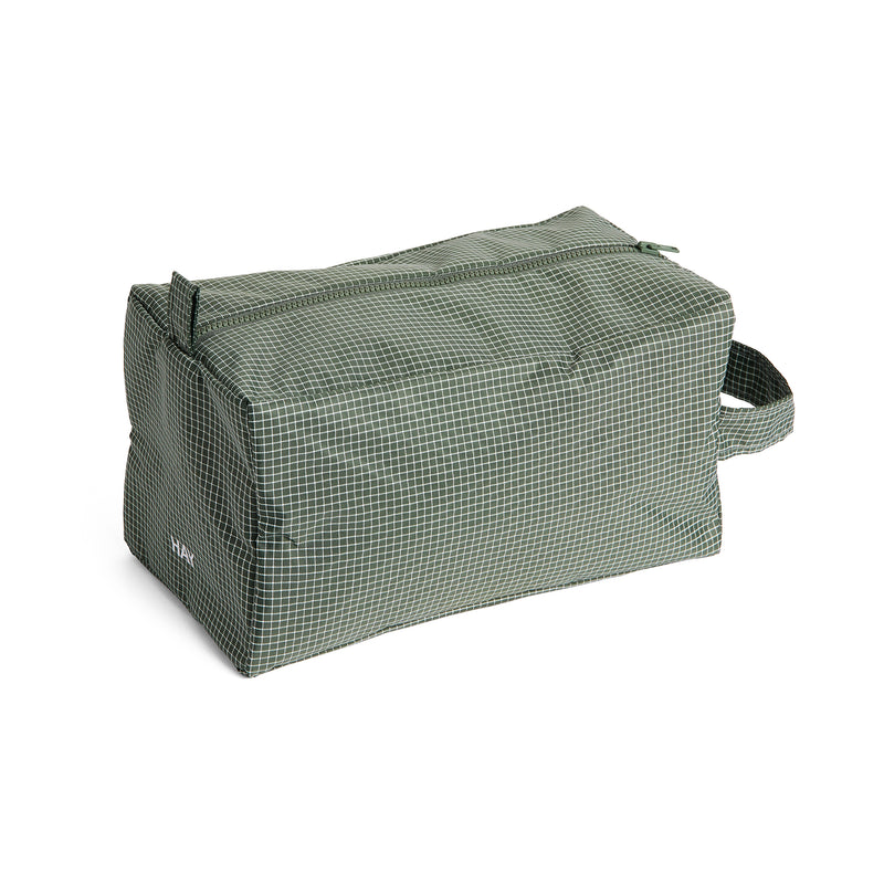 HAY - Grid Wash Bag | dunkelgrün