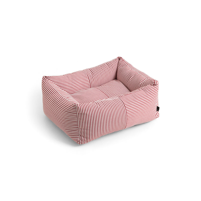HAY - Dogs Hundebett | Zip / XS / rot/weiße Streifen