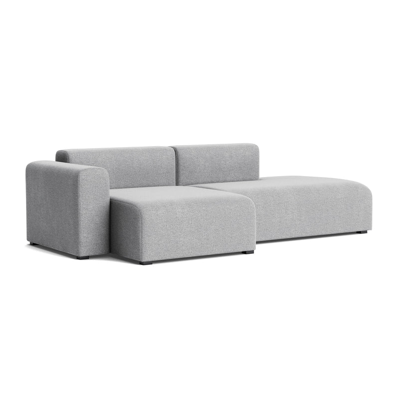 HAY - Mags Sofa 2,5-Sitzer mit niedriger Armlehne | Kvadrat Hallingdal 65 hellgrau (130) / Armlehne links / Kombination 3