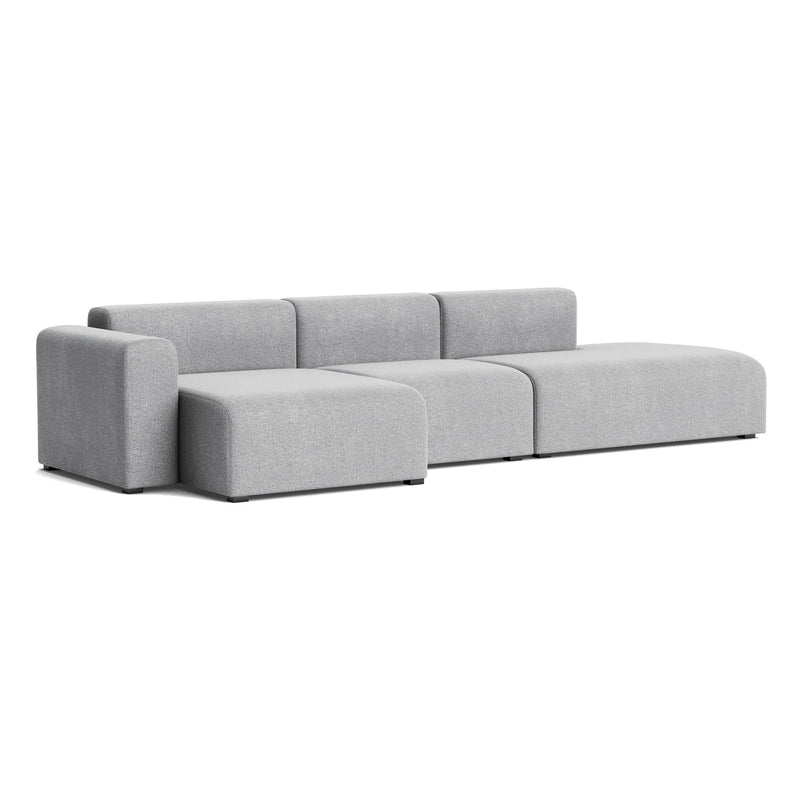 HAY - Mags Sofa 3-Sitzer | Kvadrat Hallingdal 65 hellgrau (130) / Armlehne links / Kombination 4