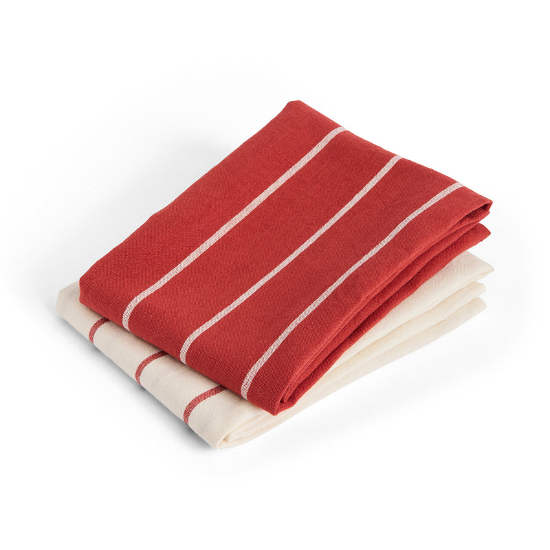 HAY - Outdoor Market Geschirrtuch | beige with red stripe