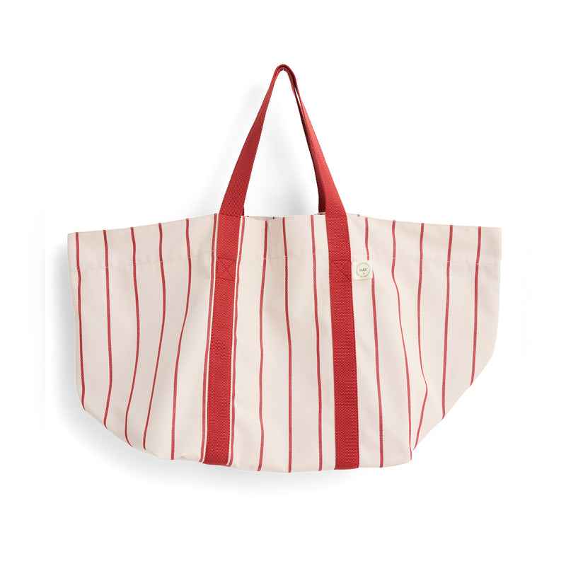 HAY - Outdoor Market Picknick Tasche | beige with red stripe