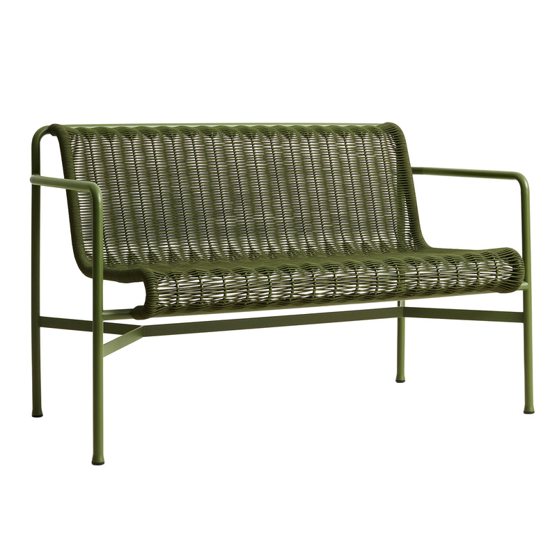 HAY - Palissade Cord Dining Bench | olivgrün