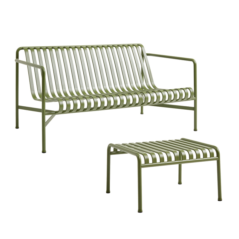 HAY - Palissade Lounge Sofa + Ottoman | olive