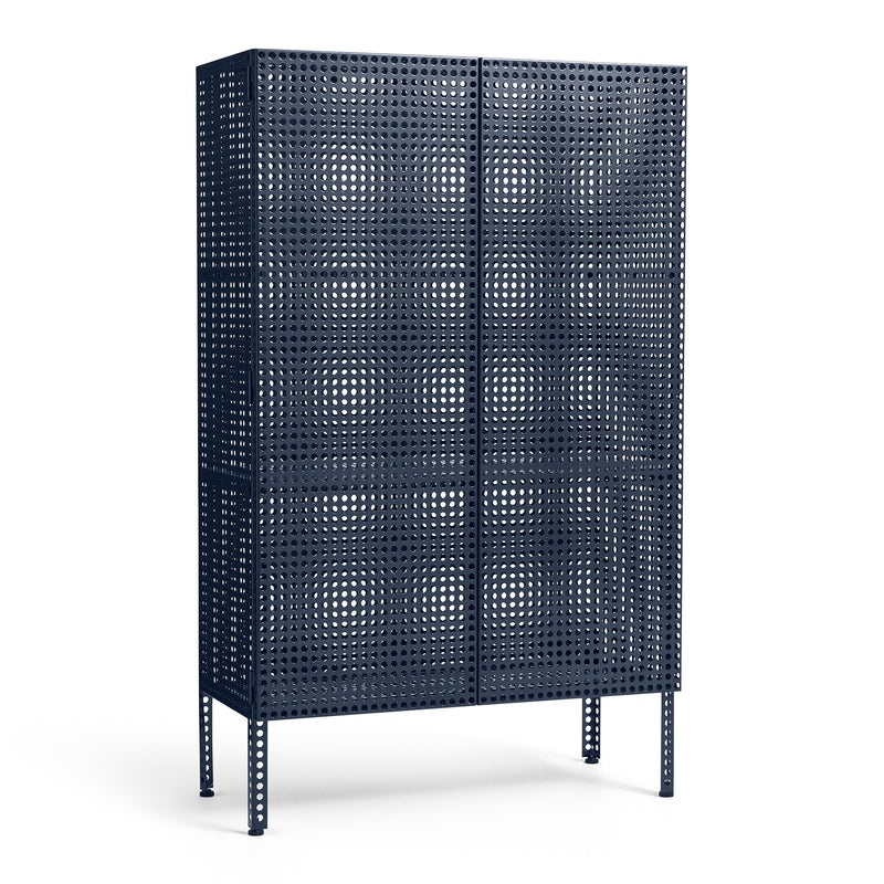 HAY - Perforated Cabinet | large / steel blue