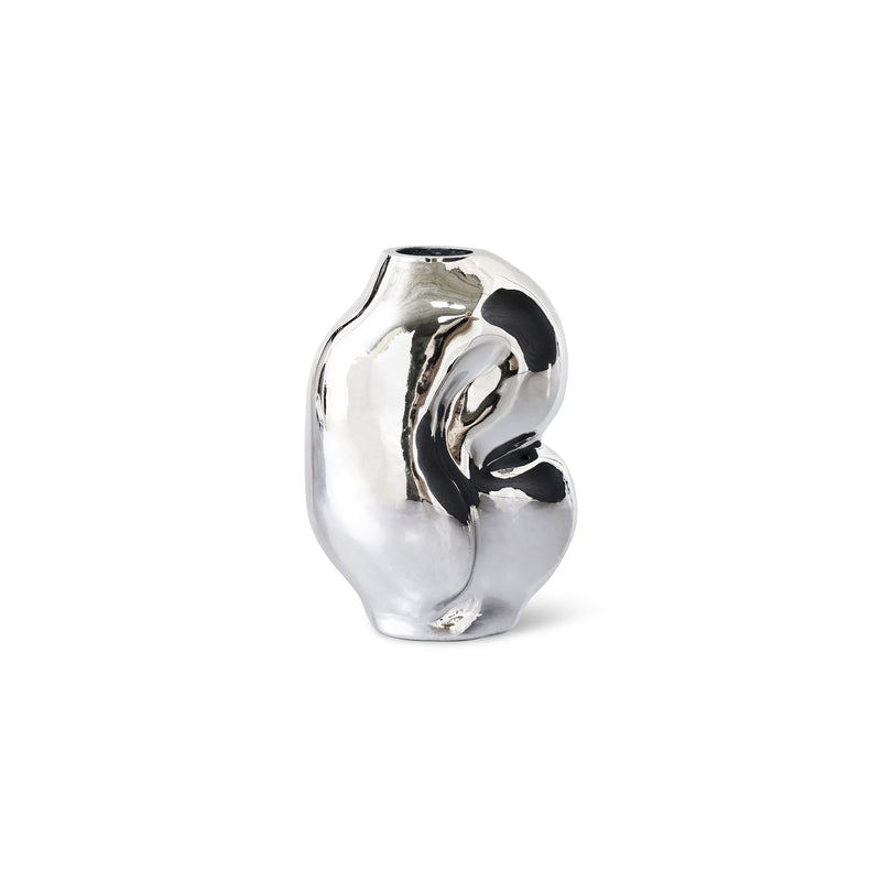 HKliving - Gleam Glasvase | small / Chrom