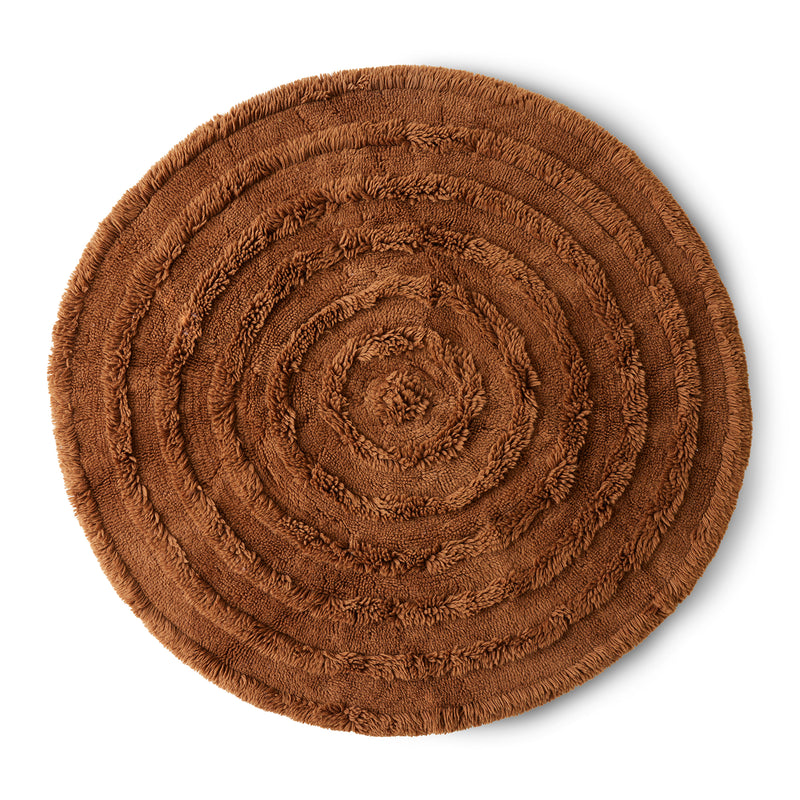 HKliving - Wollteppich rund | mahogany