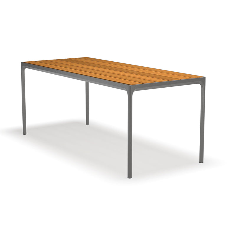 HOUE - FOUR Outdoor Tisch | 210 x 90 cm / Bambus/dunkelgrau