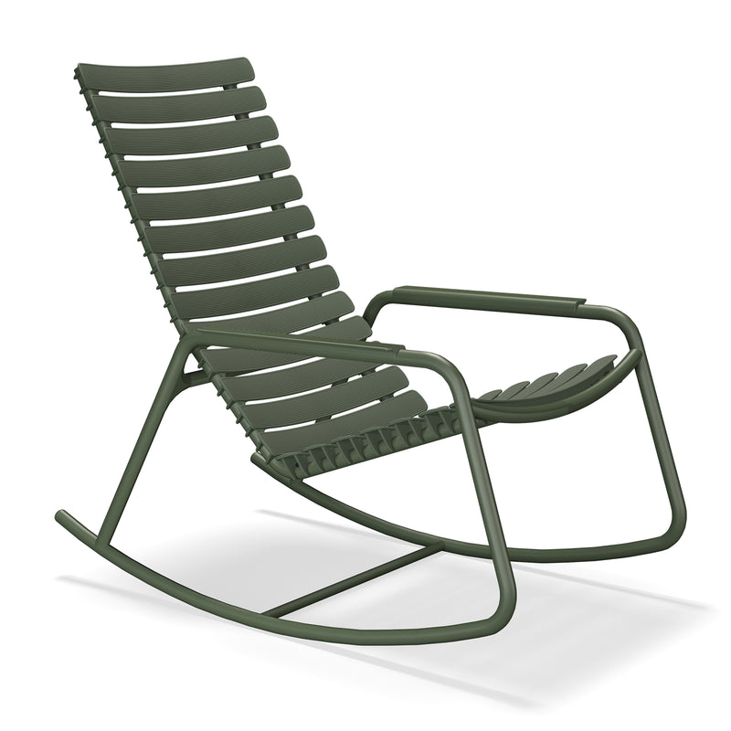 HOUE - ReCLIPS Outdoor Schaukelstuhl | olivgrün